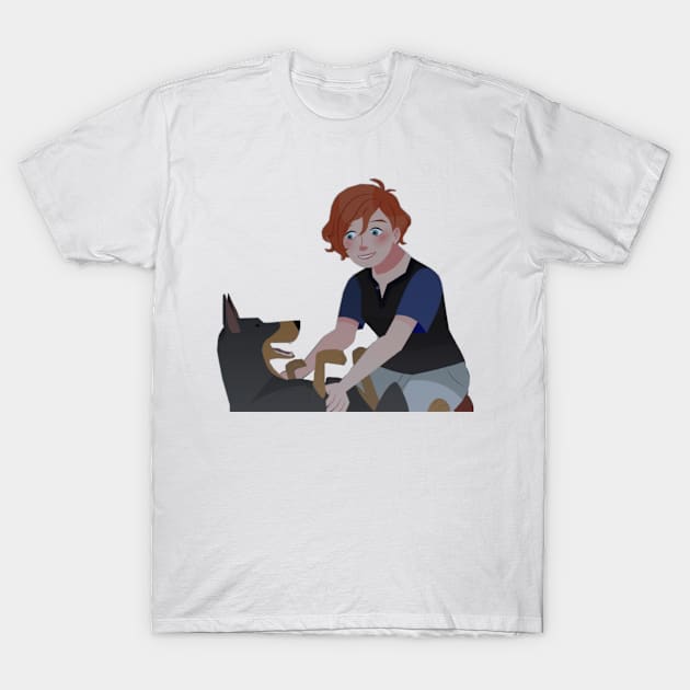 Ivy petting a dog screenshot T-Shirt by SharonTheFirst